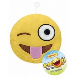 Westminster Pet Products 229357 Emoji Plush Dog Toy with Squeaker; Assorted Emoji Styles
