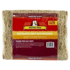 Happy Hen Treats 248847 9.5 x 12 in. Excelsior Poultry Pads - Pack of 15