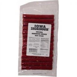 Iowa Smokehouse & Preferred Wholesale 253860 11 oz Original Flavor Hardwood Smoked Beef Sticks - Pack of 12
