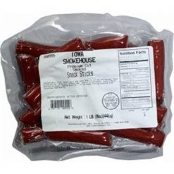 Iowa Smokehouse & Preferred Wholesale 253863 16 oz Premium Cut Snack Sticks - Pack of 12