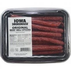 Iowa Smokehouse & Preferred Wholesale 253857 13 oz Original Flavor Beef Deli Sticks - Pack of 16