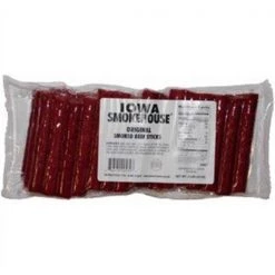Iowa Smokehouse & Preferred Wholesale 253870 2 lbs Original Flavor Smoked Beef Sticks - Pack of 6
