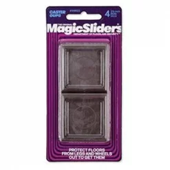 Magic Sliders 260158 1.75 in. Square Non-Skid Caster Cup Walnut - Pack of 6