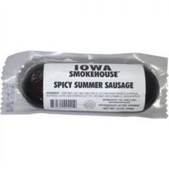 Iowa Smokehouse & Preferred Wholesale 253869 12 oz Spicy Flavor Summer Sausage - Pack of 12