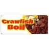 SignMission B-Crawfish Boil19 48 in. Crawfish Boil Banner with Concession Stand Food Truck Single Sided