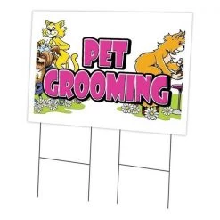 SignMission C-2436-DS-Pet Grooming 24 x 36 in. Yard Sign & Stake - Pet Grooming
