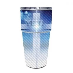 MightySkins CF-YEPINT16SI-Cross Carbon Fiber Skin for Yeti Rambler 16 oz Stackable Cup - Cross