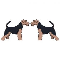 SignMission D-Welsh Terrier 6 in. Super Cute Dog Decal - Welsh Terrier - Pack of 2