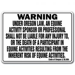 SignMission WS-D-1014-Oregon Oregon Equine Sign