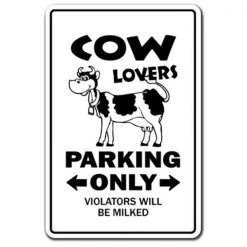 SignMission D-5-Z-Cow Lovers 5 x 7 in. Cow Lovers Parking Decal - Dairy Farmer Farm Milk Collectable