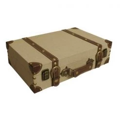 Wald Imports 70060 Light Tan Canvas Suitcase