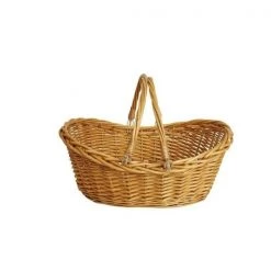 Wald Imports 1002-MD 17 in. Honey Finish Willow Basket