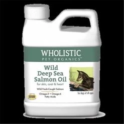 Wholistic Pet Organics SCTWP30A 32 oz Wild Deep Sea Salmon Oil for Dogs
