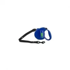 Pamperedpets Paw Bio Retractable Leash with Green Pick-up Bags; Blue