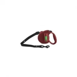 EC Solutions RD-1967 Paw Bio Retractable Leash with Green Pick-up Bags; Red