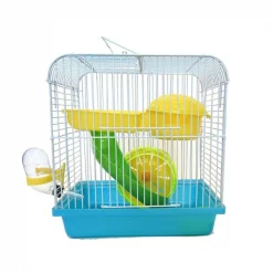 YML H167BL Dwarf Hamster; Mice Cage With Accessories; Blue