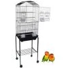YML 5824-4814BLK 0.37 in. Bar Spacing Square Top Bird Cage with Stand; Black - 18 x 14 in. - Small