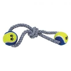 Petpalace 03810 Rope & Tug Dog Figure 8 with 2 Tennis Balls