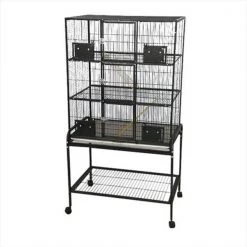 A&E Cage 13221-SA Platinum 3 Level Animal Cage With Removable Base