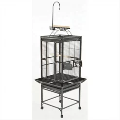 A&E Cage 8002422 Black Play Top Cage With 0.63 In. Bar Spacing
