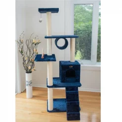 Aeromark A7101 Armarkat Classic Cat Tree 32 x 30 x 71 - Navy Blue