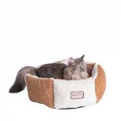 Petpride C02NZS-MB Armarkat Pet Bed Cat Bed 20 x 20 x 8 - Brown & Ivory