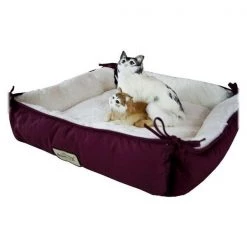 Petpride C06HJH-MB Armarkat Pet Bed Cat Bed 16 x 16 x 6 - Burgundy & Ivory