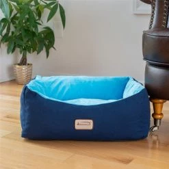 Aeromark C09HSL-TL Armarkat Pet Bed Cat Bed 18 x 14 x 8 - Navy Blue & Sky Blue