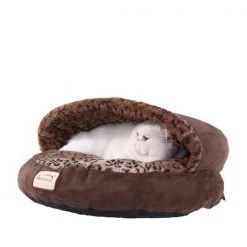 AeroMark C31HKF-BW Armarkat Cat Bed; Mocha and Leopard C31HKF-BW