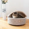 AeroMark C33HQH-MH-M Armarkat Cat Bed; Medium; Pale Silver and Beige C33HQH-MH-M