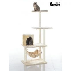 AeroMark GP78590221 GleePet 59 in. Cat Tree GP78590221 Beige W Hammack