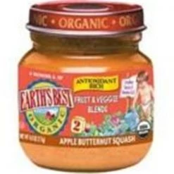 Earths Best 60195 Earths Best Stage 2 Apple Butternut Squash -12x4 Oz