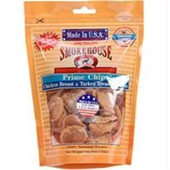 Smokehouse Pet Products-Usa Prime Chips Dog Treats Resealable Bag- Chkn & Turkey 4 Ounce