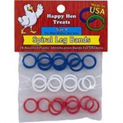 Durvet - Happy Hen D Durvet-Happy Hen D-Happy Hen Spiral Leg Bands- Assorted Size 9-24 Pack 089-17021