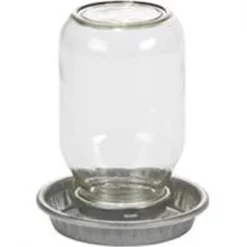 Fly Free Zone,Inc. Inc P-Mason Jar Baby Chick Waterer- Clear 1 Quart MJ9826