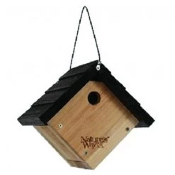 Natures Way Bird Products Natures Way Bird Wren Traditional Hanging Bird House 8X8.875X8.125In Cedar CWH1