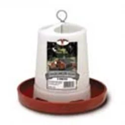 Miller Hanging Poultry Feeder White Red 3 Pound - PHF3