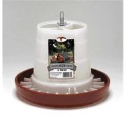 Miller Hanging Poultry Feeder White Red 11 Pound - PHF11