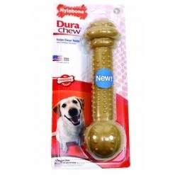 Nylabone Dura Chew Barbell Dog Chew Monster Peanut Butter NBC907P