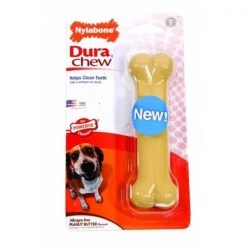 Nylabone Dura Chew Bone Dog Chew Wolf Peanut Butter NPB103P
