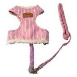 Creative Motion Industries 12689 Stripe Dog Cloth with a Leash-Pink