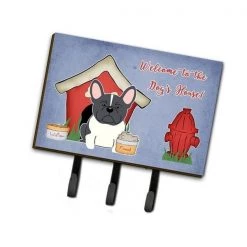 Carolines Treasures BB2766TH68 Dog House Collection French Bulldog Black & White Leash or Key Holder