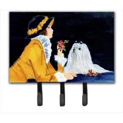 Carolines Treasures SS8537TH68 Lady With Her Maltese Leash Holder Or Key Hook