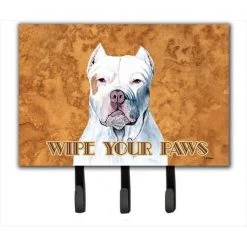 Carolines Treasures SC9130TH68 6 x 9 In. Pit Bull Wipe your Paws Leash or Key Holder