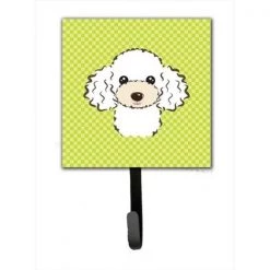 Jensendistributionservices Checkerboard Lime Green White Poodle Leash Or Key Holder; 4.25 W x 7 H In.