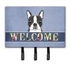 Carolines Treasures BB1389TH68 Boston Terrier Welcome Leash & Key Holder