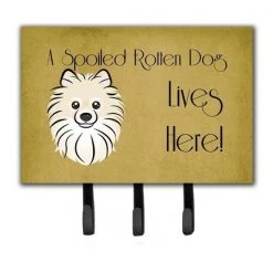 Carolines Treasures BB1455TH68 Pomeranian Spoiled Dog Lives Here Leash & Key Holder
