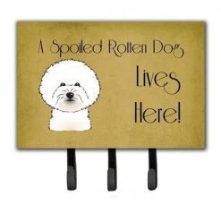 Carolines Treasures BB1465TH68 Bichon Frise Spoiled Dog Lives Here Leash & Key Holder