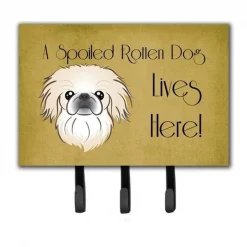 Carolines Treasures BB1469TH68 Pekingese Spoiled Dog Lives Here Leash & Key Holder