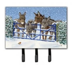 Carolines Treasures ASA2210TH68 Donkeys & Robin at the Fence Leash or Key Holder